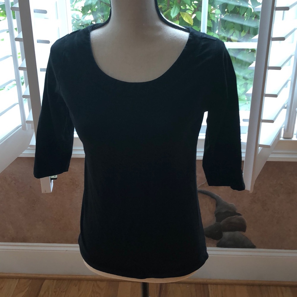 Authentic J Peterman Sz Small Black Top